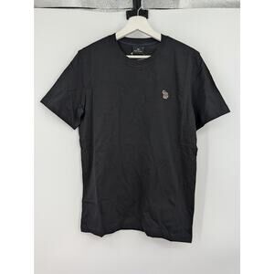 NWT PS Paul Smith Black Cotton Zebra Logo Crew Neck T Shirt Men's XS